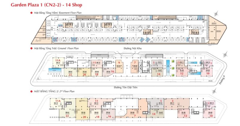 Mặt bằng căn hộ Garden Plaza 1