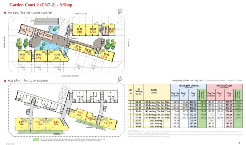 Shophouse dự án Garden Court 2